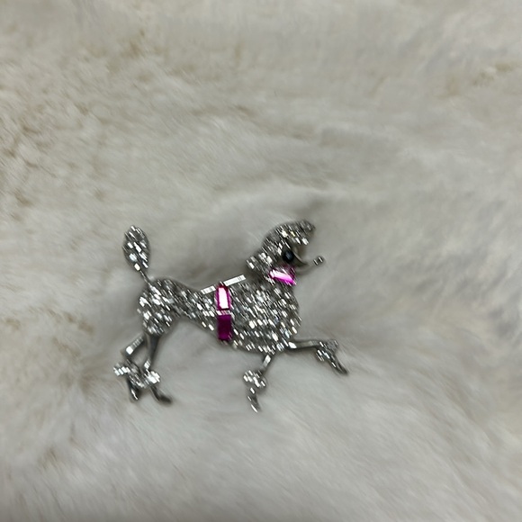 Rhinestone Poodle Pendant - Picture 3 of 6